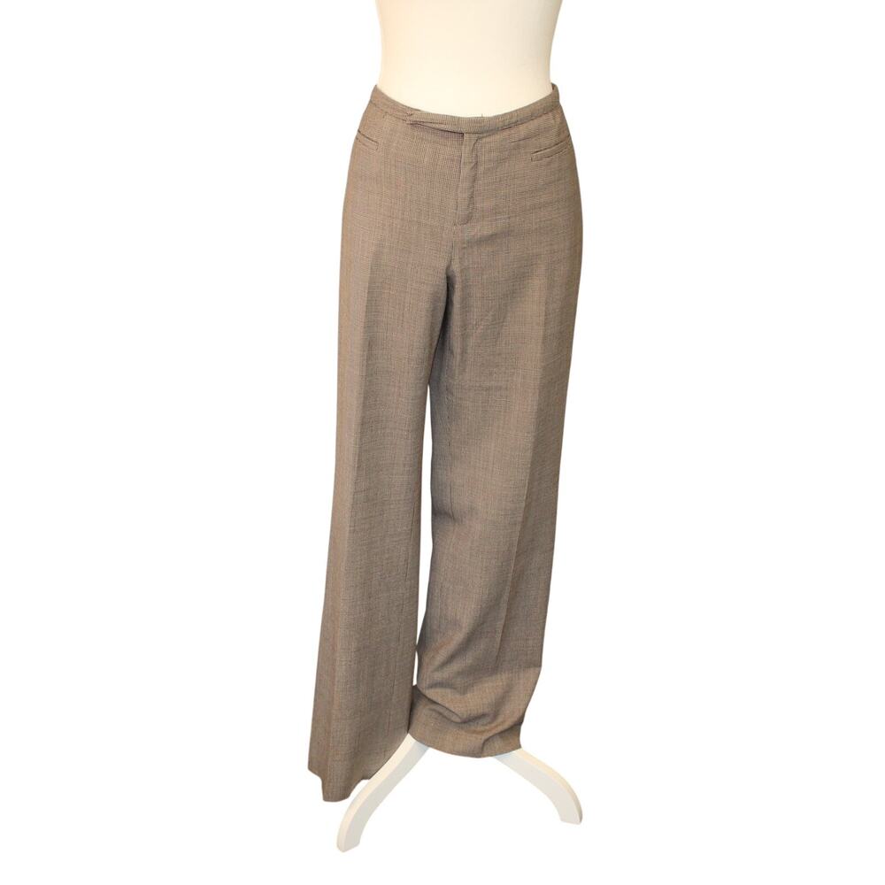 Banana Republic Martin Fit Womens sz 8 Stretch Dress pant Wool Houndstooth Lined